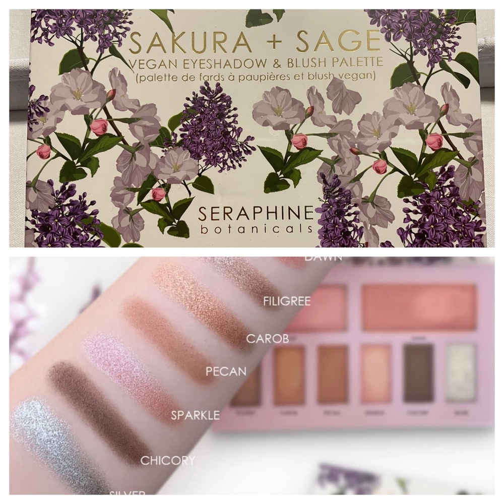 Sakura + Sage Vegan Eyeshadow & Blush Palette